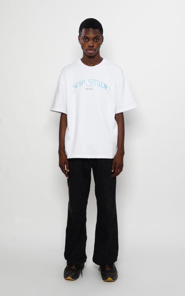 White T Babyblau Stick